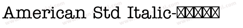 American Std Italic字体转换